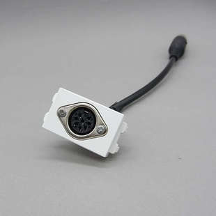 128型8芯手拉手会议话筒母对公八芯音频数字带延长线对接地插模块