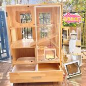 家用猫窝猫别墅实木猫屋不占地带厕所猫砂盆猫爬架一体太空舱猫笼