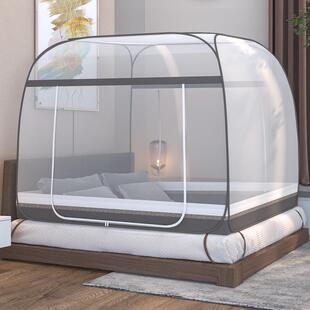 免安装 方顶全底简易帐篷1.5m 蚊帐家用蒙古包卧室儿童防摔2021新款