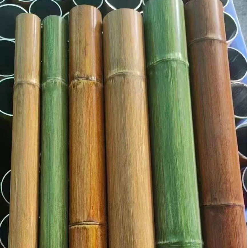 仿真竹子篱笆花园装饰可定制颜色铝圆管烤漆热转印工艺
