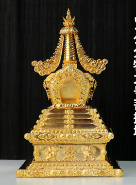 藏式纯铜贴金手工彩绘51公分