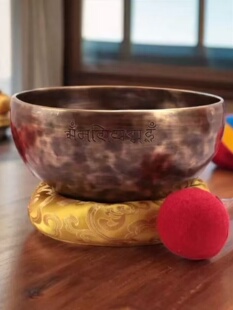 王师兄颂钵满月钵乐器尼泊尔手工纯铜桑塔钵碗瑜伽静心冥想六字钵