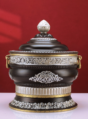 收纳罐直筒罐家用摆件民族风