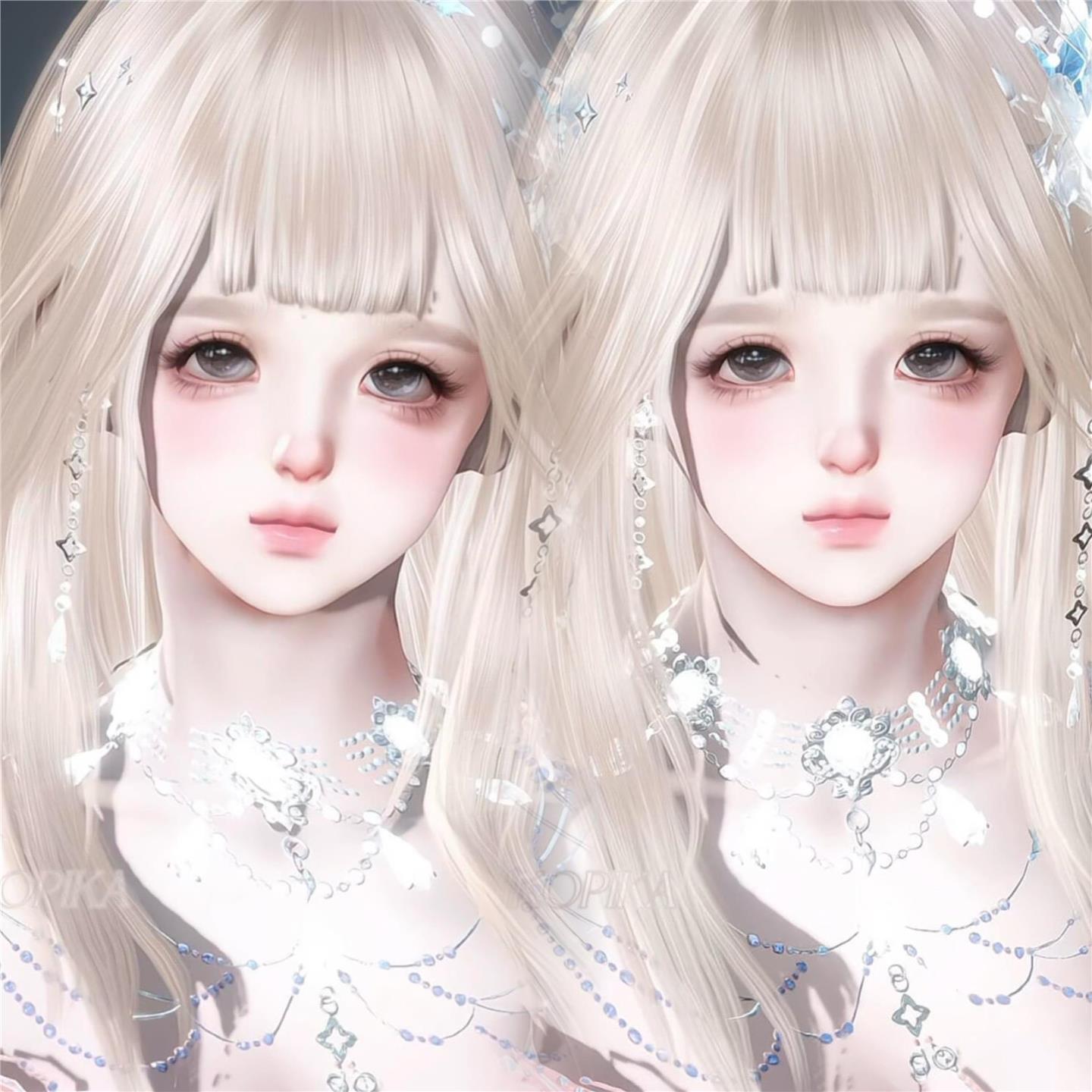 忧郁诗 冷脸萌 pikopika 逆水寒手游捏脸女通用