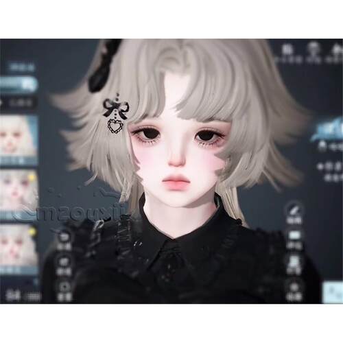 发2 灰冷系 mzouxii 逆水寒手游捏脸女通用 原版
