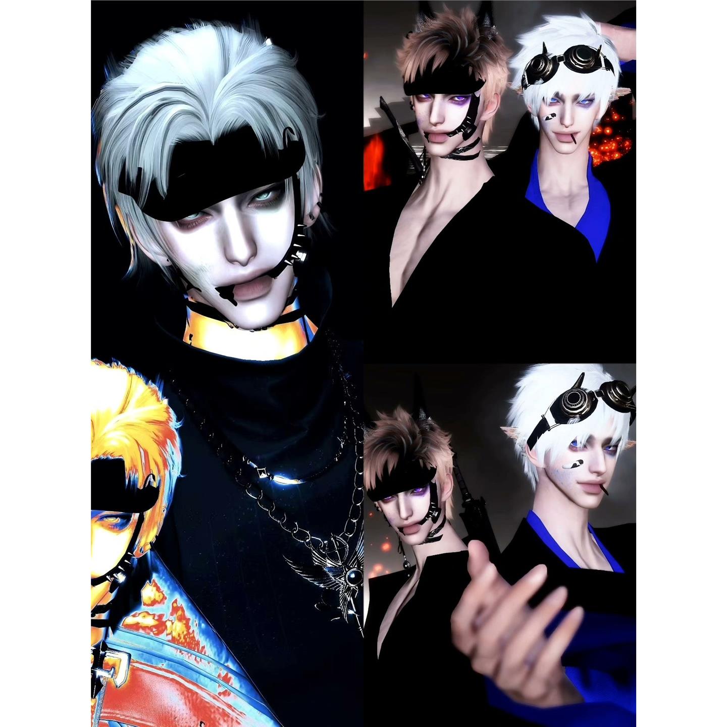 2款 果赖 Yukiii 漫画公式脸 逆水寒手游捏脸男通用