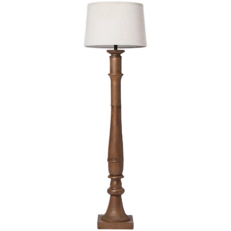 法式复古实木做旧民宿客厅餐厅灯酒店大堂服装店咖啡厅装饰落地灯