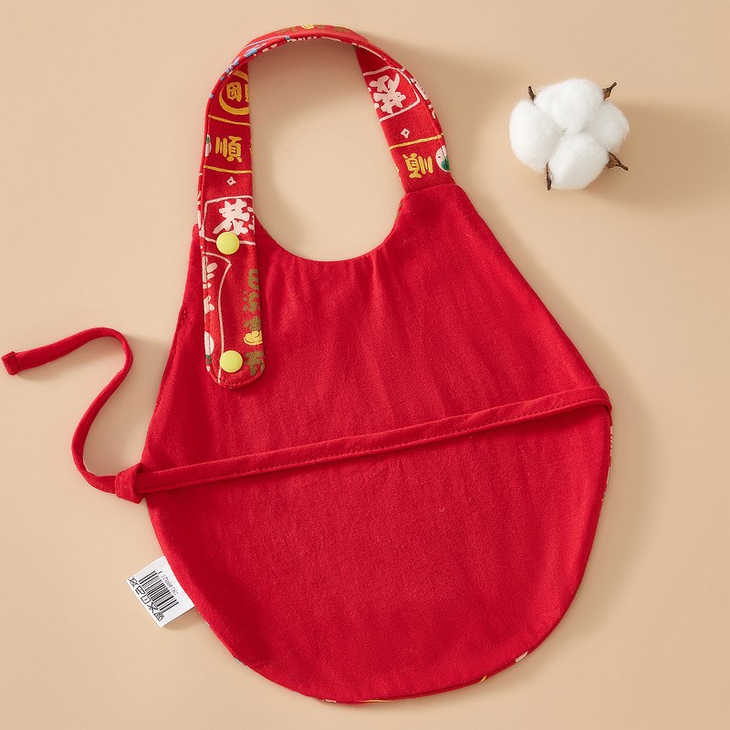 婴儿红色肚兜纯棉双层肚围春夏季新生儿肚兜儿童宝宝防着凉护肚子