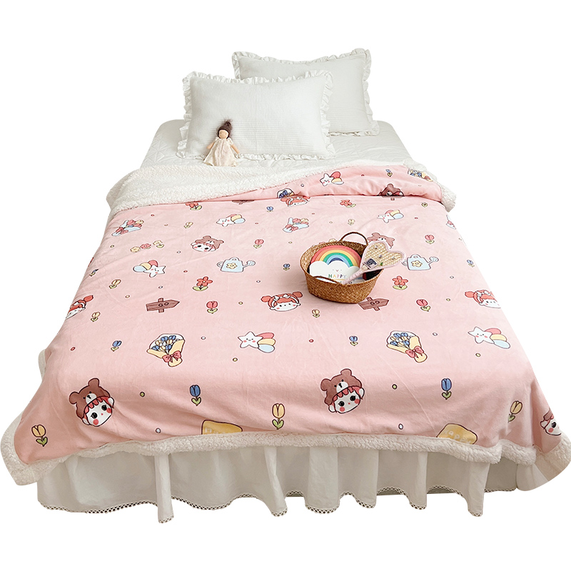 幼儿园春秋儿童盖毯冬季天宝宝毛毯单人学生午睡毯婴儿小被子被套
