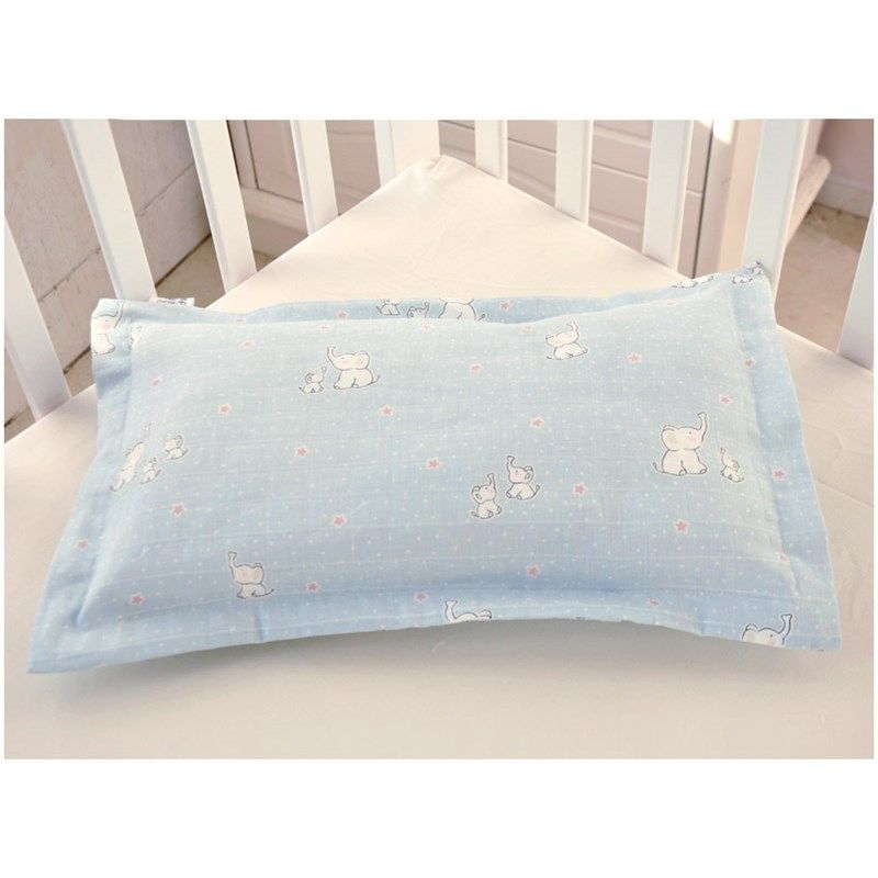 然贝贝A类纱布婴儿枕头全棉纯棉花枕头宝宝新生儿童枕芯枕套新疆