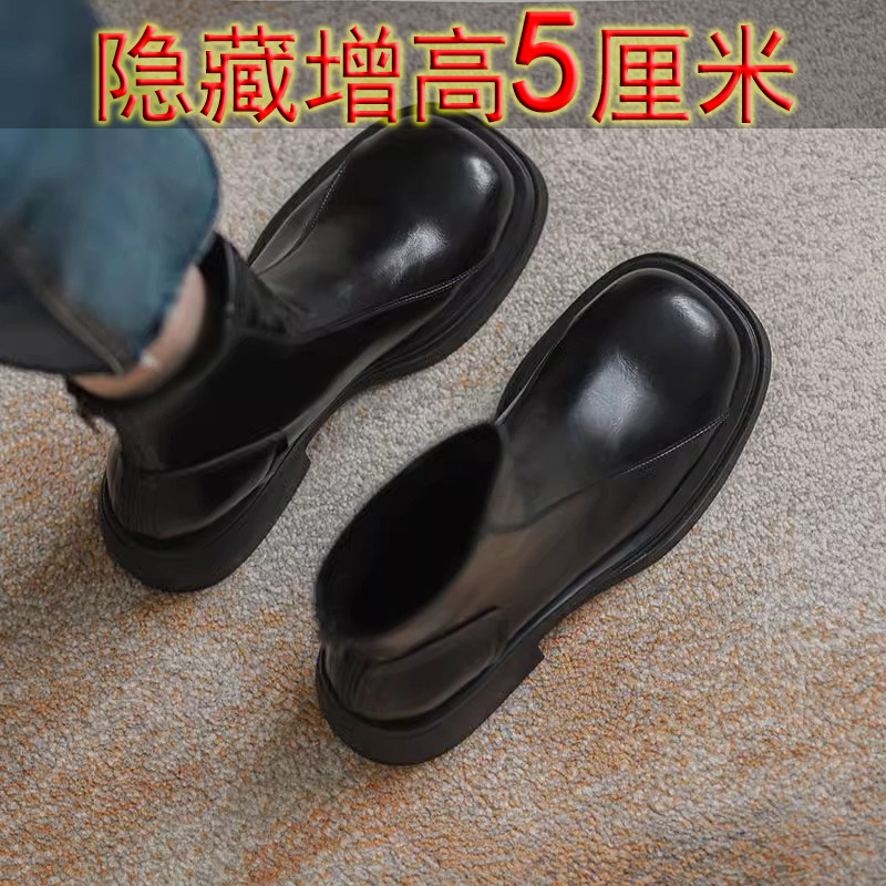 芭嫦葆黑色短靴超火切尔西靴
