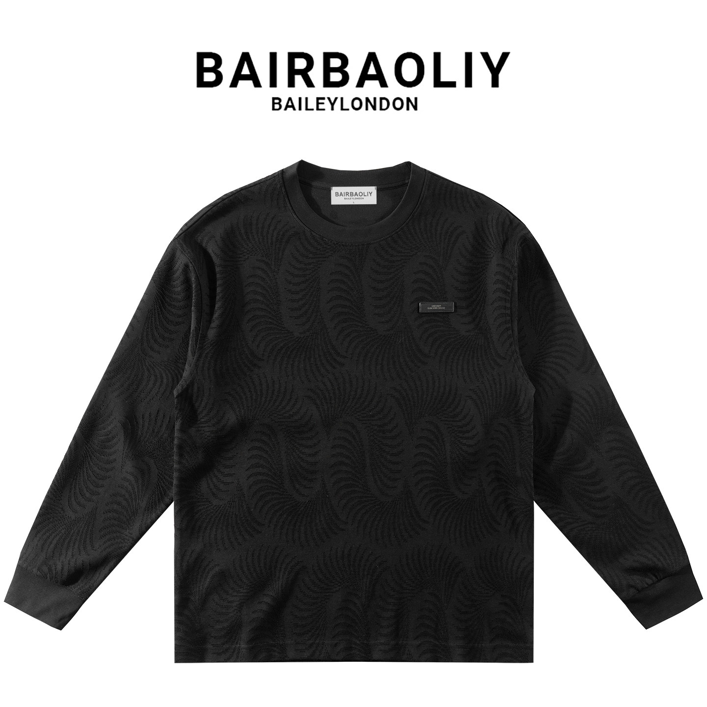 BAIRBAOLIY轻奢男装新款秋冬休闲卫衣高品质简约高级潮牌情侣上衣