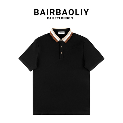 BAIRBAOLIY2025休闲透气舒适春夏新款男士高级感棉polo衫翻领短袖