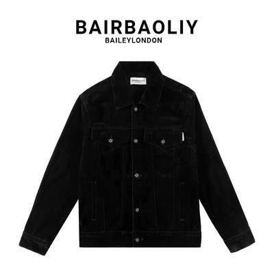 BAIRBAOLIY纯黑高级定制雪尼尔面料哑光高级感小香风锁温保暖外套