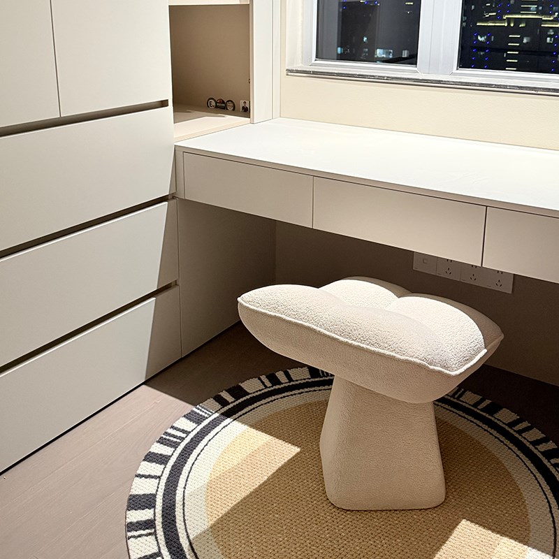 设计师创意梳妆凳化妆凳客厅小y凳子换鞋凳旋转矮凳沙发凳美甲椅