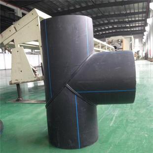 现货PE电熔管件电熔直接三通法兰头pe90度弯头自来水管配件