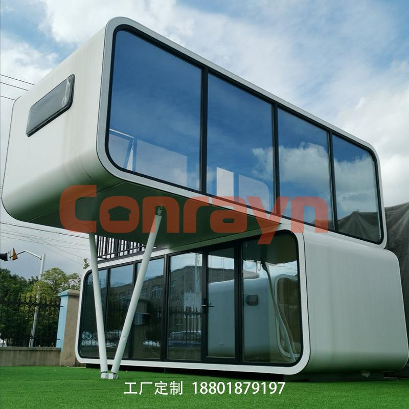 移动度假村民宿装配式双层苹果舱房车酒店抗风