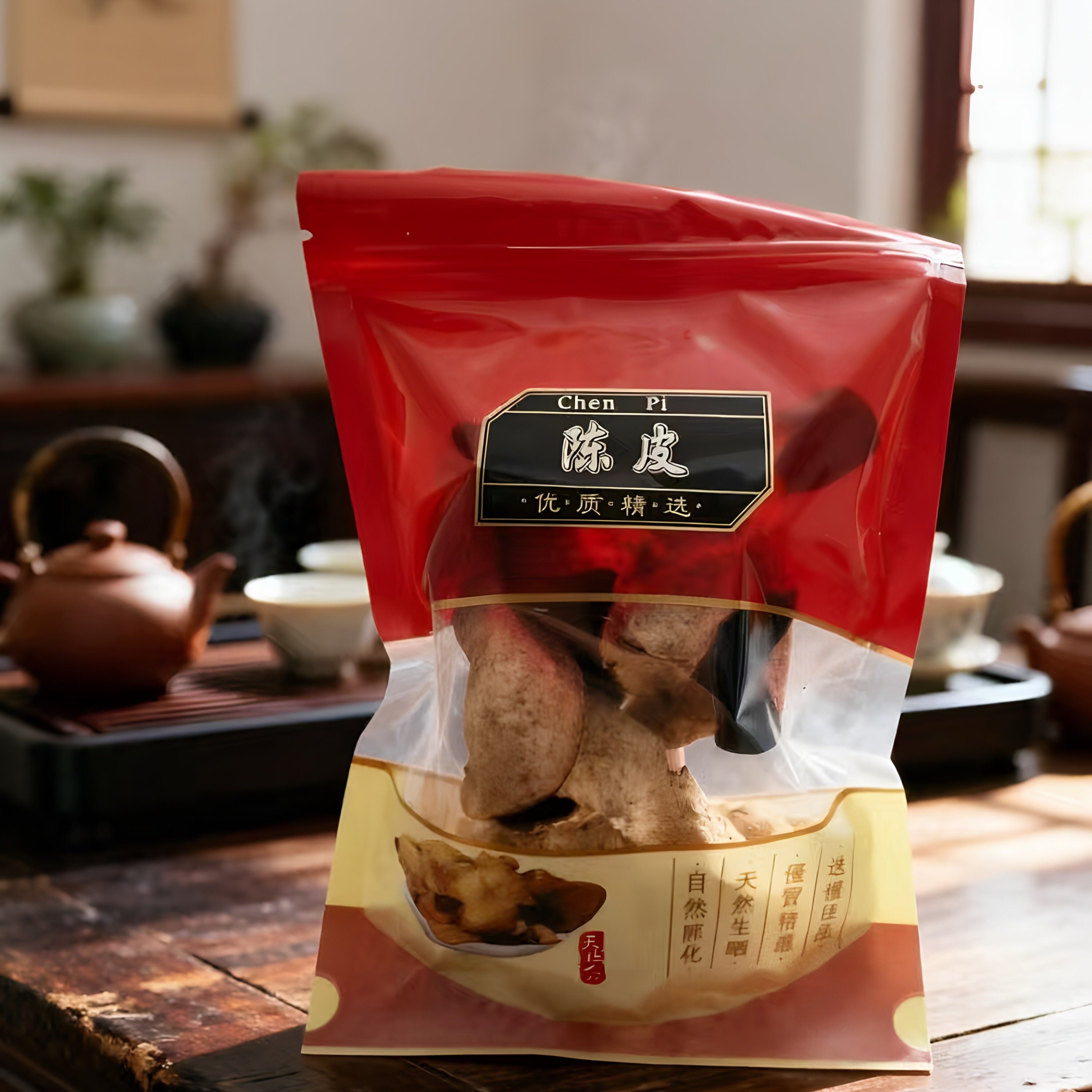 陈皮自然生晒五年袋装50克广东特产新会陈皮老陈皮干泡茶养生30克