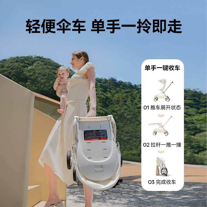 遛娃神器轻便可折叠婴儿手推车可坐躺高景观双向宝宝儿童溜娃神器