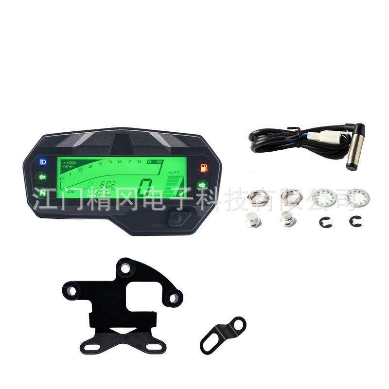 改装热销数字仪表7彩可调FZ-16-2.0LCD数字液晶仪表含支架