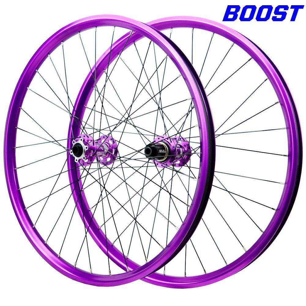 自行车轮组BOOST桶轴110 148车轮26 27.5 29寸HG XD MS紫色宽圈