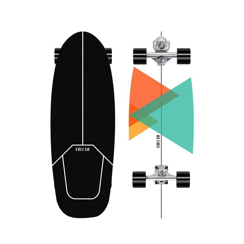 陆地冲浪板滑板初学者成人儿童slide路冲板yow陆冲30英寸弹簧桥