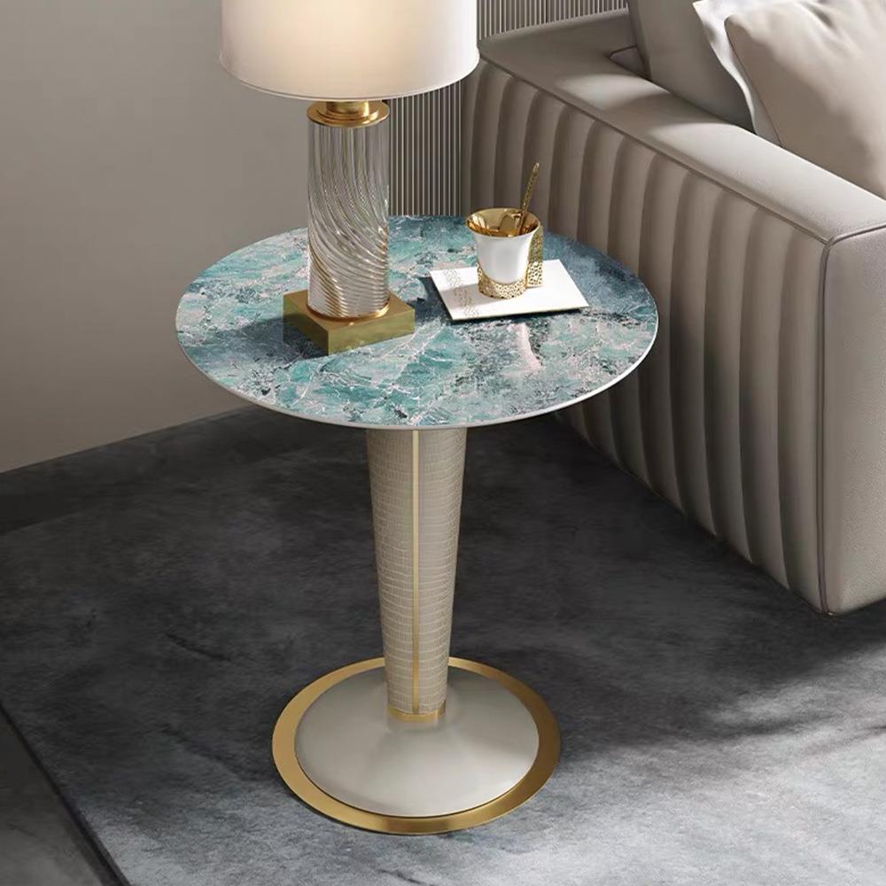 意式轻奢边几组合现代简约客厅沙发角几北欧卧室可移动小茶几圆桌