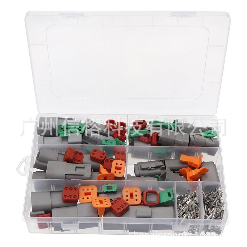 汽车安插件连接器德尔福防水连接器15套德尔福连接器组合盒装