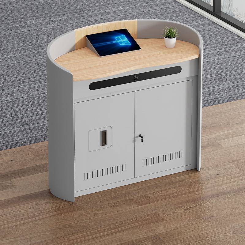 多媒体讲台教室会议室演讲台发言台智能电子讲桌钢制多功能宣讲台