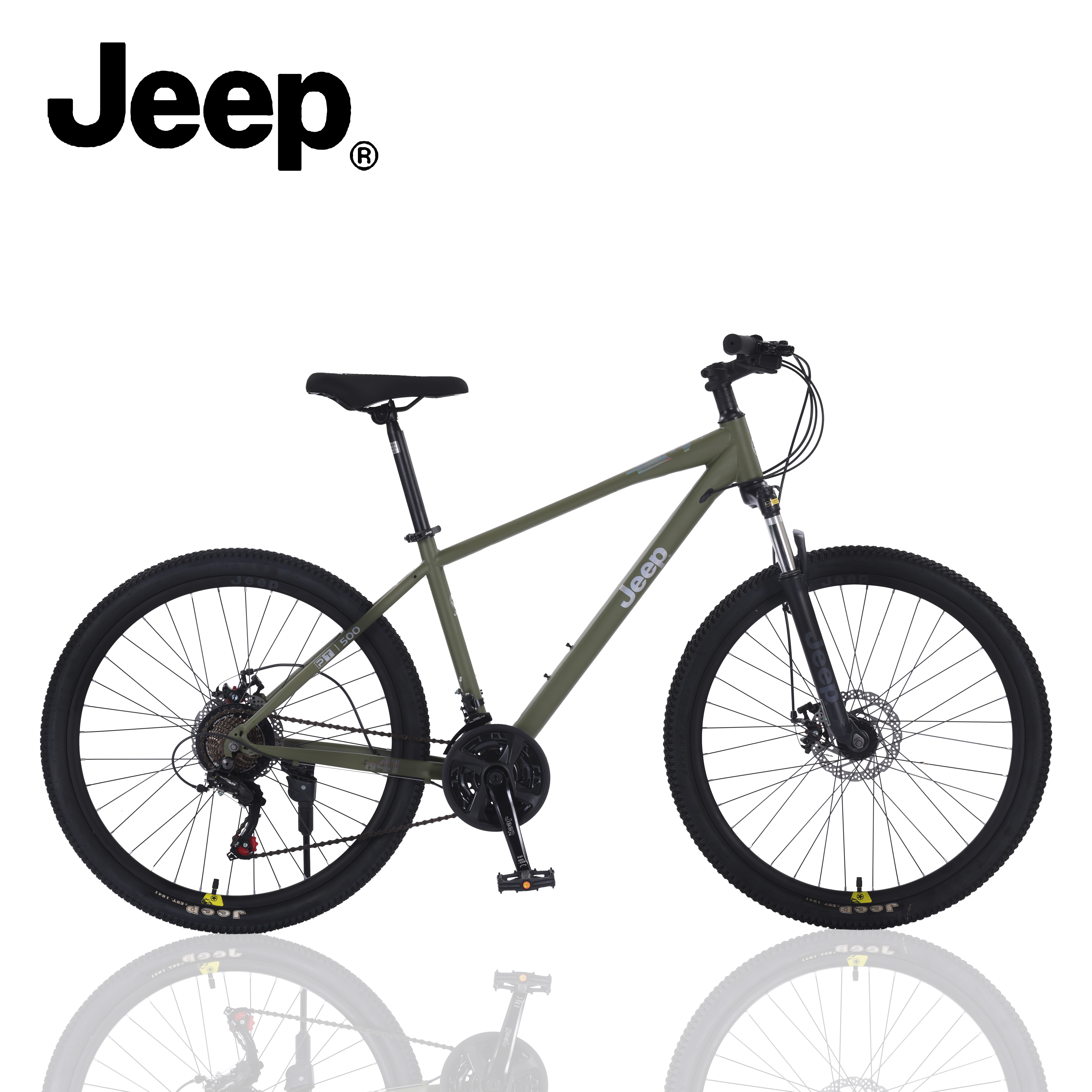 吉普jeep「PT500」山地自行车成人男女禧玛诺变速双碟刹越野单车