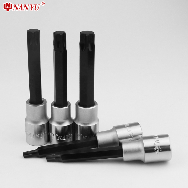 南豫工具T20 T30 T35 T40 T50 T55 T60内六角梅花扳手1/2套筒批头