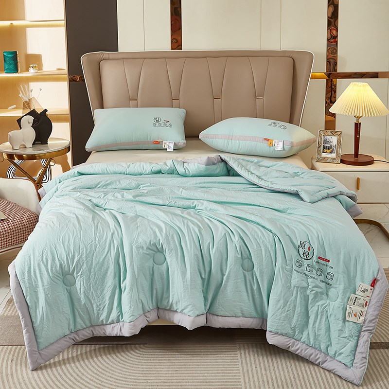 H2024新款泡泡沙原棉大豆被可机洗夏凉被夏季空调被薄款可水洗