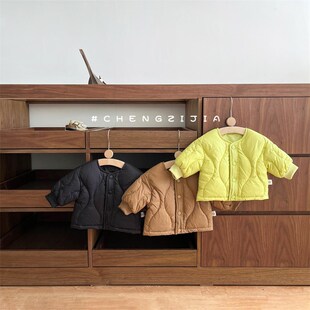 男宝宝羽绒外套新款婴幼儿冬装上衣外出服女孩保暖衣服轻薄羽绒服