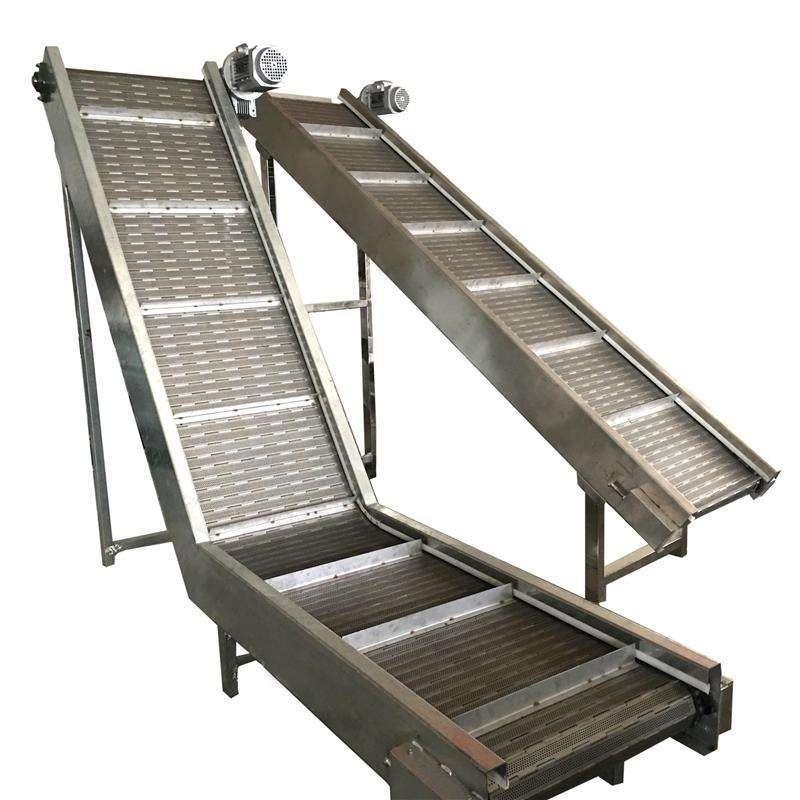 不锈钢链板提升机斗式链板爬坡机工业上料档板式物料重载型提升机