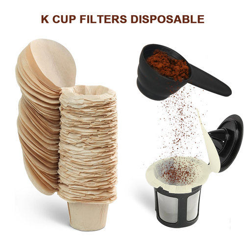 原木色一次性咖啡机过滤纸托咖啡胶囊粉末过滤纸杯Kcup杯环保材质