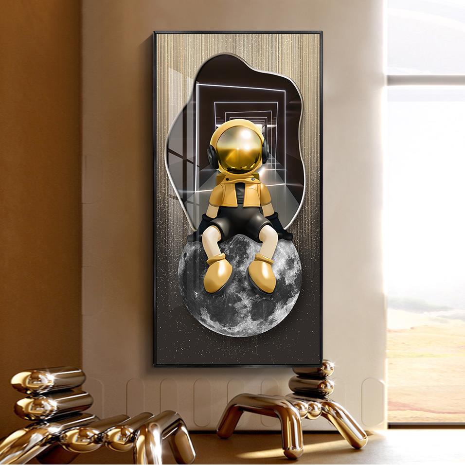 kaws潮牌走廊过道装饰画暴力熊动漫玄关挂画沙发背景墙卧室墙画