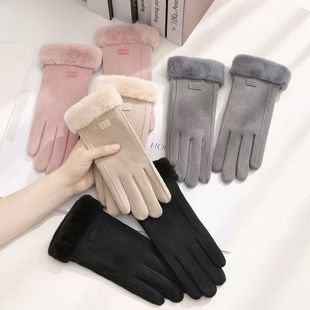 【Muusu】手套女秋冬加绒加厚保暖骑行防寒开车可爱手套防风手套
