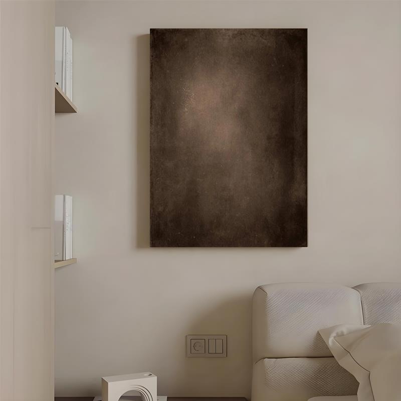 侘寂中古风客厅沙发背景墙上装饰画意式极简玄关过道挂画抽象壁画