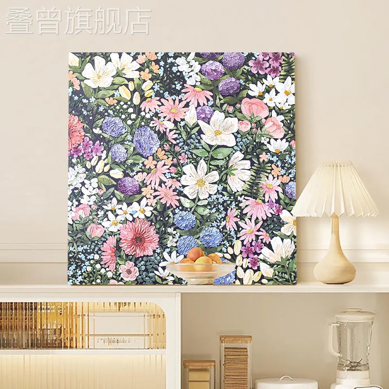 花梦翩跹Floral dreams flutter 玄关写意花卉挂画客厅现代装饰画图片