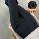 小个子高腰喇叭裤 黑色西装 高级感垂感加绒微喇裤 女秋冬2025新款 裤