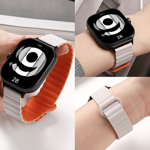 适用于红米watch5表带redmiwatch4磁吸硅胶回环腕带小米手环9pro/8pro智能运动四五代新款高级时尚替换带配件
