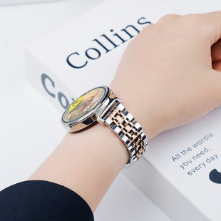 适用华为gt6手表41mm表带gt5金属gt4新款七珠不锈钢watchgt5pro女款42mm钢带watch1代小香风智能运动替换配件