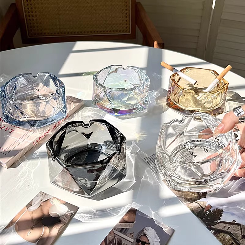 梦幻驴ins风高颜值透明烟灰缸