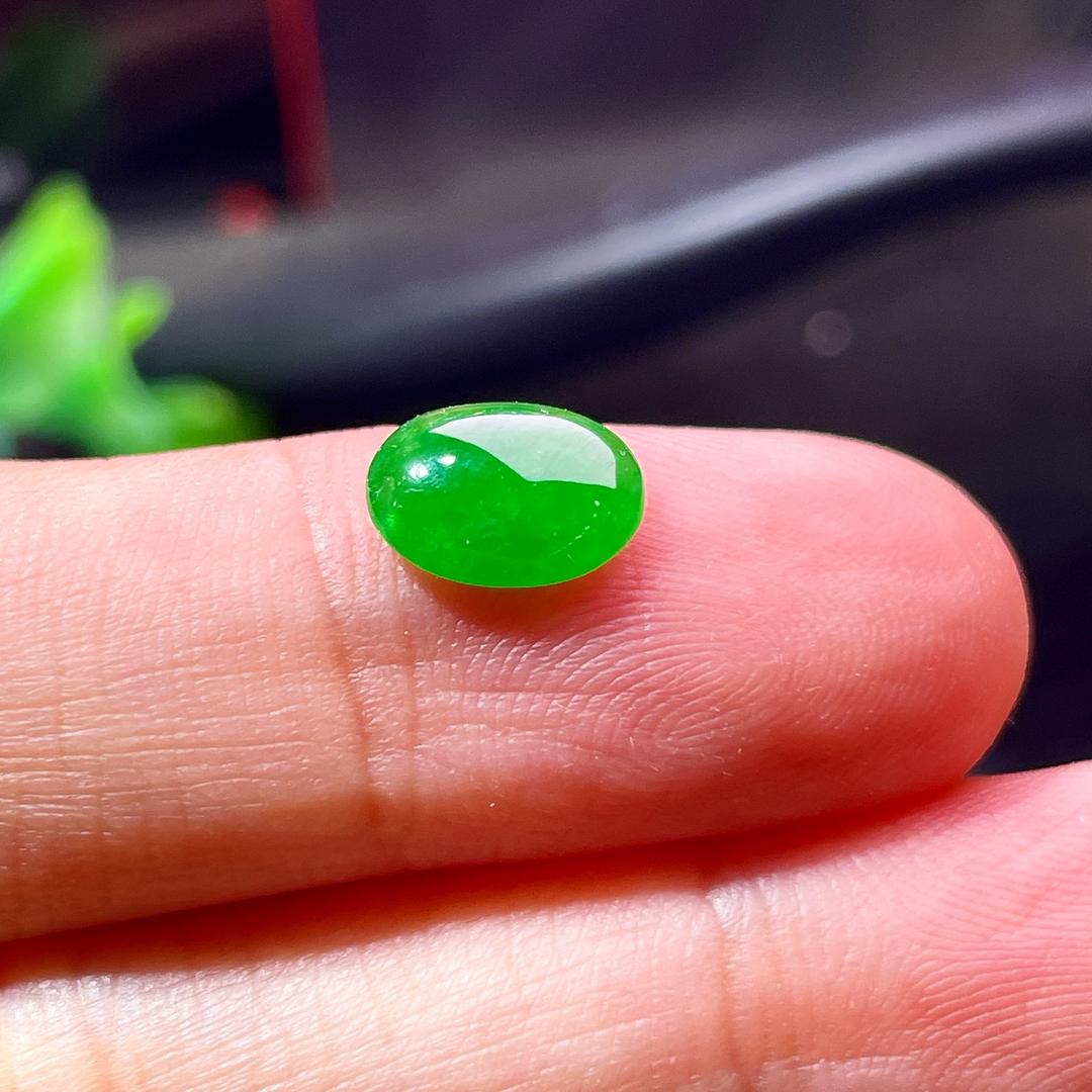 缅甸翡翠玉裸石天然玉石A货冰种辣绿证书高档收藏新款老坑1021