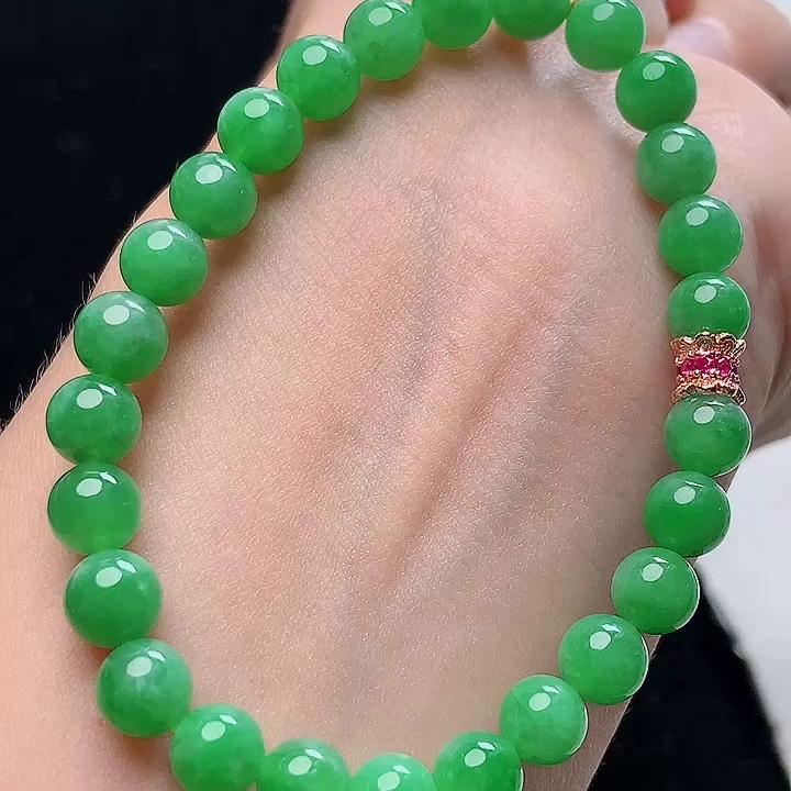 缅甸翡翠手串玉手串天然玉石A货