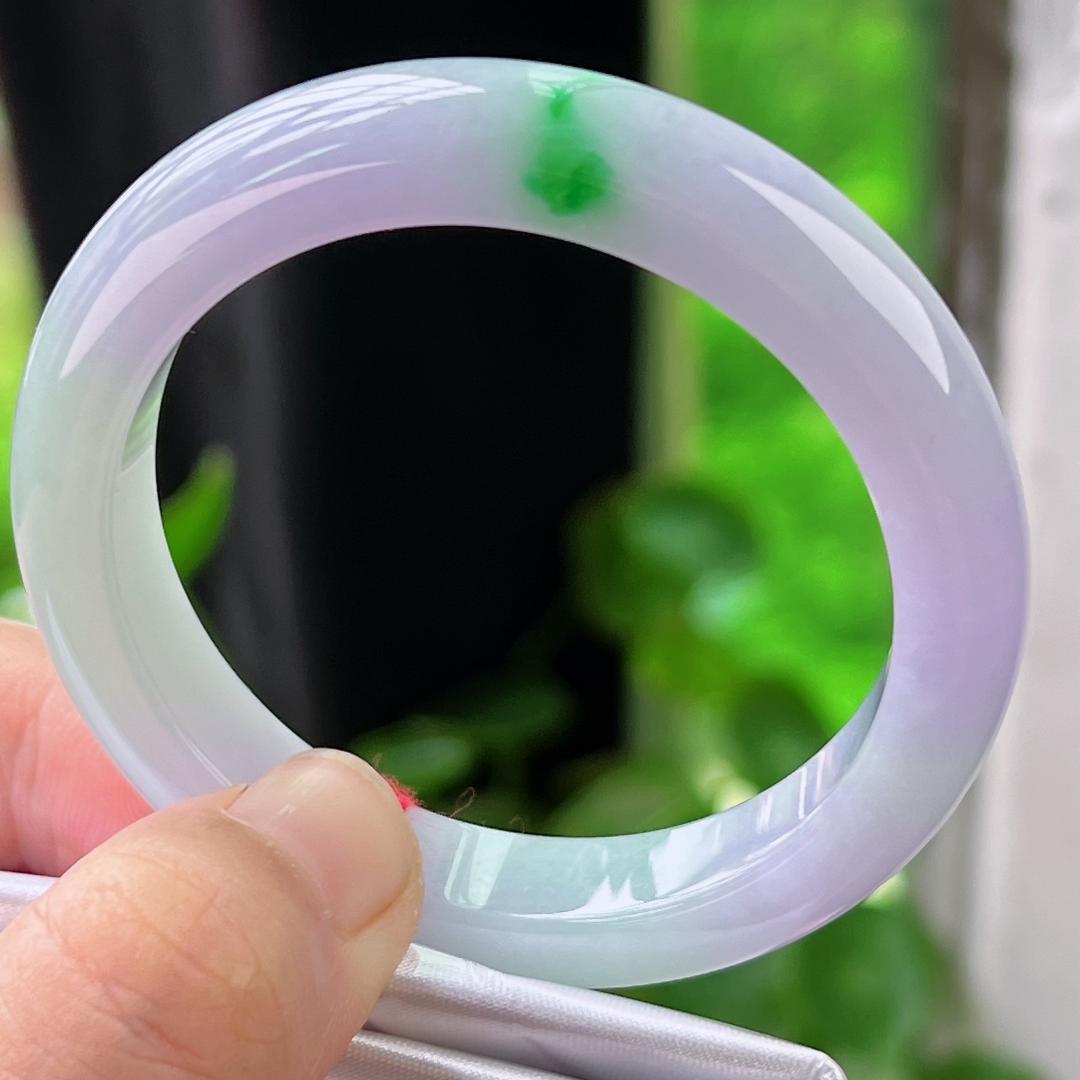 缅甸翡翠玉手镯平安镯正圈49圈