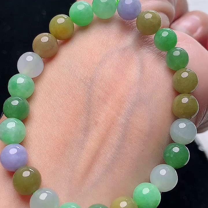 缅甸翡翠手串玉手串天然玉石A货