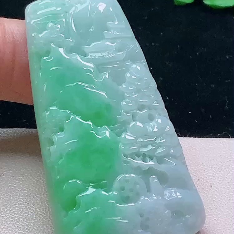 缅甸翡翠山水玉吊坠天然玉石A货冰种飘绿礼物证书老坑高档0109,珠宝/钻石/翡翠,颈饰,淘宝优惠券,粉丝福利购,淘宝优惠卷