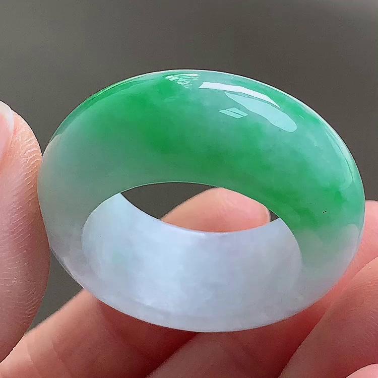 缅甸翡翠戒指玉戒指天然玉石A货