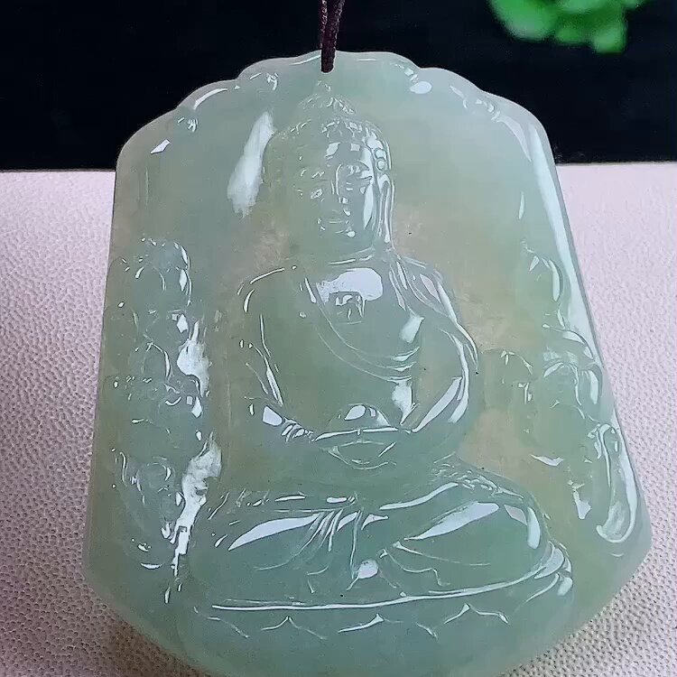 缅甸翡翠大日如来玉吊坠天然玉石A货冰种收藏正品礼物高档0307